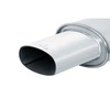 Remus Edelstahl Sportauspuff Wild Label Opel Corsa B 142x72mm flachoval eingerollt abgeschrägt
