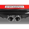 Remus Edelstahl Komplettanlage ab Vorkat Mittig Porsche Boxster S Typ 987 2x98mm Street Race rund eingerollt mit scharfkantigem Innenrohr und Carbonschriftzug