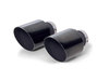 Remus Edelstahl Endrohrsatz 2x115mm rund scharfkantig abgeschrägt Black Chrome (Länge 145mm)