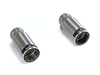 Remus Edelstahl Endrohrsatz 2x84mm Street Race rund eingerollt mit Carbon-Schriftzug