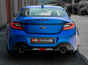 Remus Edelstahl Duplex Racing-Komplettanlage ab OPF Subaru BRZ je 127mm rund doppelwandig abgeschrägt