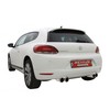 Remus Edelstahl Duplex Sportauspuff VW Scirocco 3 1.4l je 2x84mm Street Race rund eingerollt mit scharfkantigem Innenrohr und Carbonschriftzug