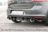 Rieger Heckeinsatz ABS/ Carbon-Look für Endrohre in GTI-Optik VW Golf 7 (Vor-Facelift)