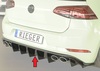 Rieger Heckeinsatz ABS/schwarz glänzend für Endrohre in R-Optik VW Golf 7 R-Line (Facelift)