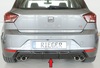 Rieger Heckeinsatz ABS/schwarz glänzend für Seat Ibiza 6F für Sportschalldämpfer in Duplex-Optik
