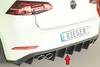 Rieger Heckeinsatz ABS/schwarz matt für Endrohre in R-Optik VW Golf 7 R-Line (Facelift)