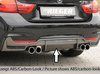 Rieger Heckeinsatz mit Gitter ABS/schwarz matt für BMW 4er 435i/440i F32 Coupe, F33 Cabrio, F36 Gran Coupe mit M-Paket