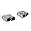 Supersprint Edelstahl Duplex Endrohrsatz je 2x 80mm rund scharf schräg