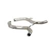 Supersprint Edelstahl Duplex Sportauspuff-Komplettanlage ab Kat Mercedes SL R230 SL350 500 je 2x120x80mm oval eingerollt abgeschrägt