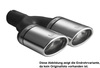Ulter Sportauspuff BMW 3er E36 325 24V Lim., Touring, Coupe, Cabrio 12/90-12/95 95x65mm oval eingerollt abgeschrägt mit Absorber
