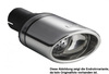 Ulter Sportauspuff Fiat BRAVO 2 2007- 120x80mm oval eingerollt seitlich abgeschrägt mit Absorber