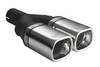 Ulter Sportauspuff Fiat PUNTO 2 07/99-06 80x65mm rechteckig eingerollt gerade mit Absorber