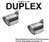 Ulter Duplex Sportauspuff Honda ACCORD 8 TYPE-S Lim. 2008- 80mm rund scharf abgeschrägt ohne Absorber