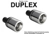Ulter Duplex Sportauspuff Honda CRX DEL SOL 09/92- 100mm rund eingerollt gerade mit Absorber