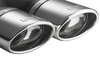 Ulter Edelstahl Sportauspuff Hyundai Tucson 3 Typ TL 1.6l T-GDI 2x120x80mm oval eingerollt abgeschrägt