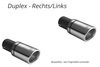 Ulter Duplex Sportauspuff Mazda MX5 NB 98- 90mm rund eingerollt abgeschrägt mit Absorber