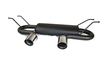 Ulter Sportauspuff mittig + Heckeinsatz Mazda MX5 ND ab Bj. 2014 2x90mm rund eingerollt abgeschrägt mit Absorber