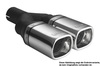 Ulter Sportauspuff Opel OMEGA B Lim. 94- 80x65mm rechteckig eingerollt gerade mit Absorber