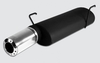 Ulter Sportauspuff Peugeot 206 CC 1.6l 100mm rund mit Lochprägung gerade mit Absorber