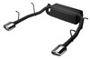 Ulter Duplex Sportauspuff Renault LAGUNA 2 02/2001- 120x80mm oval eingerollt seitlich abgeschrägt mit Absorber