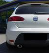 Ulter Sportauspuff Seat LEON, LEON FR 1P 05- 120x80mm oval eingerollt seitlich abgeschrägt mit Absorber
