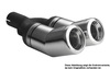 Ulter Sportauspuff Volkswagen GOLF 3 Fließheck 11/91-12/97 80mm DTM rund eingerollt gerade mit Absorber