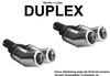 Ulter Duplex Sportauspuff Volkswagen GOLF 4 10/97-06/04 80mm DTM rund eingerollt gerade mit Absorber