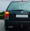 Ulter Sportauspuff Volkswagen PASSAT B5/B6 Lim., Variant 96-05 95x65mm oval eingerollt gerade mit Absorber