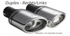Ulter Duplex Sportauspuff Volkswagen TOURAN 03->10 120x80mm oval eingerollt