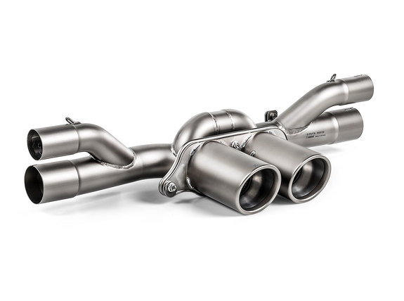 Akrapovic Titan Endschalldämpfer-Ersatzrohr Porsche 911 991.1 GT3 2x100mm rund eingerollt abgeschrägt: S-PO/TI/8ESD5