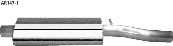 Bastuck Edelstahl Vorschalldämpfer Alfa Romeo 147: AR147-1#1