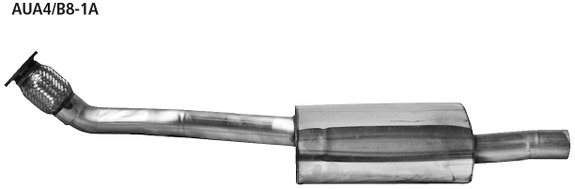 Bastuck Edelstahl Vorschalldämpfer Audi A4 u. A5 B8 4 Zyl. Benziner Turbo: AUA4/B8-1A#2