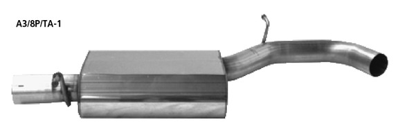 Bastuck Edelstahl Vorschalldämfer (für einseitige Anlagen) Audi S3 8P 3 Türer: A3/8P/TA-1#1