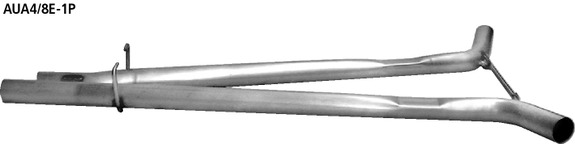 Bastuck Edelstahl Vorschalldämpfer-Ersatzrohr Audi S4 B6 B7 8E u. Cabrio 8H: AUA4/8E-1P#2