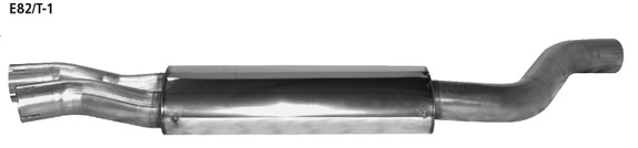 Bastuck Edelstahl Vorschalldämpfer BMW 1er E82 135i: E82/T-1#1