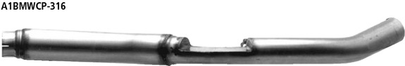 Bastuck Edelstahl Vorschalldämpfer-Ersatzrohr BMW 3er E36 Compact 316i 1.9l: A1BMWCP-316#1