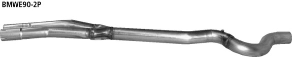 Bastuck Edelstahl Vorschalldämpfer-Ersatzrohr BMW 3er E92 E93 Coupe Cabrio 325i 330i bis Bj.07: BMWE90-2P#2