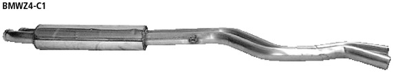 Bastuck Edelstahl Vorschalldämpfer BMW Z4 E85 Roadster Facelift + E86 Coupe ab 2006: BMWZ4-C1#1