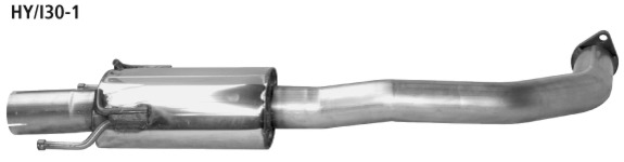 Bastuck Edelstahl Vorschalldämpfer Hyundai i30 Benziner: HY/I30-1#1