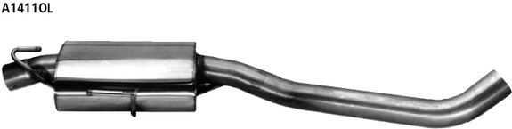 Bastuck Edelstahl Vorschalldämpfer Opel Omega B Diesel: A1411OL#3