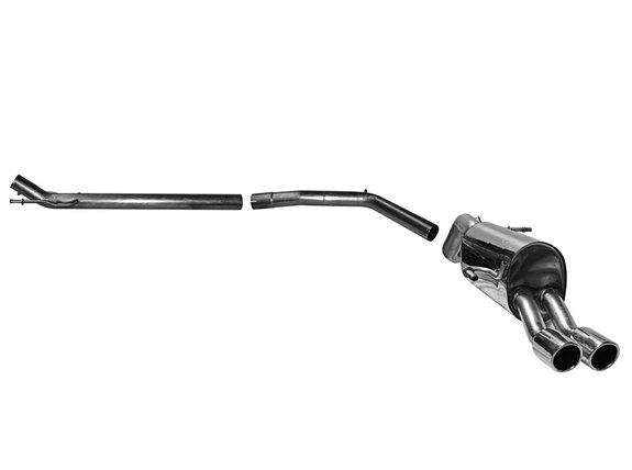 Bastuck Edelstahl Racing-Komplettanlage ab Kat Peugeot 308 II 1.2l 2x76mm rund eingerollt abgeschrägt: PG308-76EANLR2