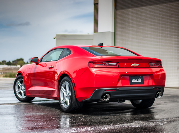 Borla ATAK Edelstahl Duplex Sportauspuff-Komplettanlage ab Kat Chevrolet Camaro 2.0 Turbo Modelljahr 2016-21 je 114mm rund eingerollt abgeschrägt: 11934ANL