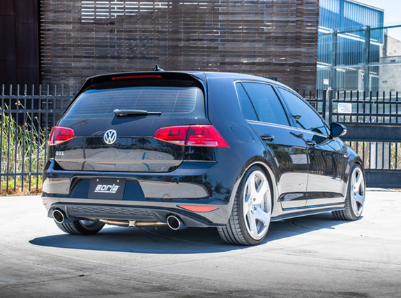 Borla Edelstahl Ø76mm Duplex Racinganlage ab Kat VW Golf 7 GTI je 102mm rund eingerollt abgeschrägt: 140750 Borla Edelstahl Ø76mm Duplex Racinganlage ab Kat VW Golf 7 GTI je 102mm rund eingerollt abgeschrägt: 140750
