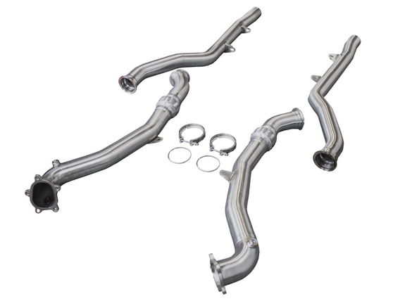 Bull-X Edelstahl Ø70mm-Downpipe mit Kat-Ersatzrohren Audi S7 C7 inkl. Facelift Typ 4G: HGDPAU01#2