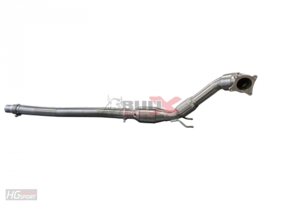 BULL-X Edelstahl Ø76mm Downpipe mit Sport-Kat Ø76mm Audi TT Typ 8J 155kW