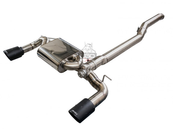 EGO-X Edelstahl Duplex Sportauspuff-Komplettanlage ab Kat mit Klappensteuerung Ø89mm BMW 2er F22 F23 M240i inkl. Endrohrsatz nach Wahl: HGBXAGABMW01-2-2_240ANL