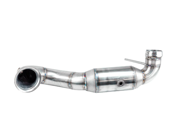 Bull-X Edelstahl Ø89mm-Downpipe mit 300-Zellen Sport-Kat Mercedes CLA45 AMG C117/X117: HGDPMB02-4#1