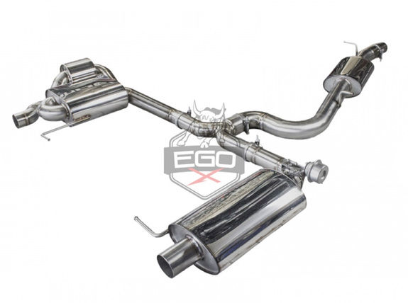 EGO-X Edelstahl Duplex Racing-Komplettanlage ab Kat mit Klappensteuerung Ø76mm VW Golf 7 R Variant Vor-Facelft: HGBXAGAVAG22RANL