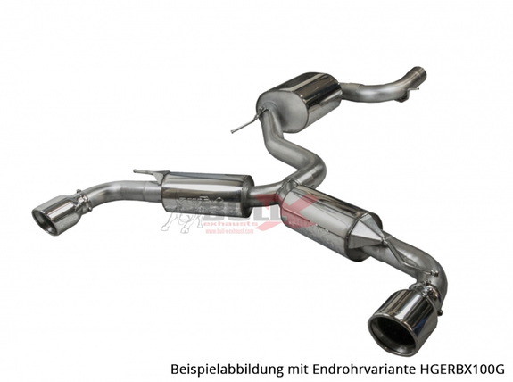 BULL-X Y-Style Edelstahl Duplex Sportauspuff-Komplettanlage ab Kat Ø76mm VW Scirocco 3 1.4l 2.0l für R-Heck inkl. Endrohrsatz nach Wahl: HGAGAVAG02-1ANL2