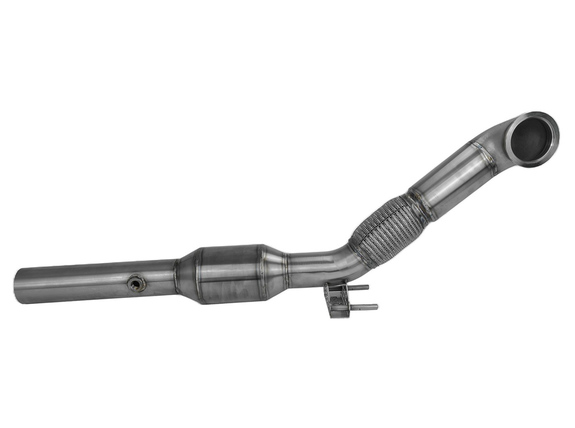 Bull-X Edelstahl Ø89mm Downpipe mit Kat-Ersatzrohr VW Scirocco 3 2.0l TSI Typ T13
